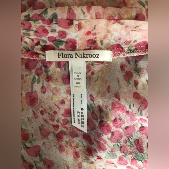 NEW Flora Nikrooz Pink Blouse Floral Cardigan Top Size XS - Picture 5 of 8